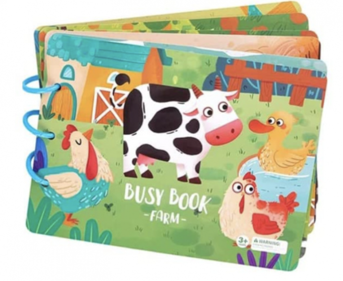 Carte educativa multifunctionala Busy Book Farm 2-6 ani [4]