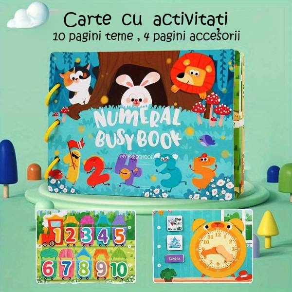 Carte educativa multifunctionala Numeral Busy Book 2-6 ani [4]