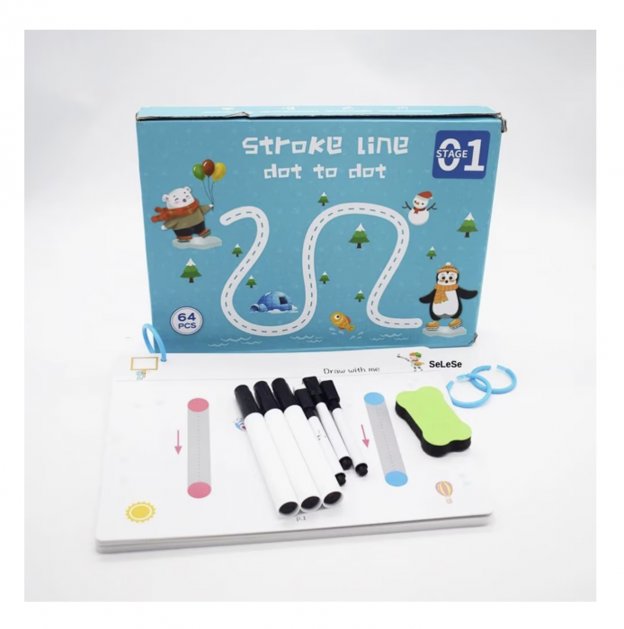 Carte educativa reutilizabila cu planse imprimate, Urmeaza linia punct cu punct [9]