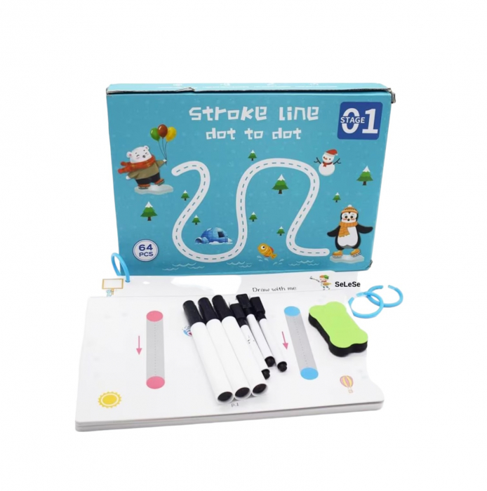 Carte educativa reutilizabila cu planse imprimate, Urmeaza linia punct cu punct [11]