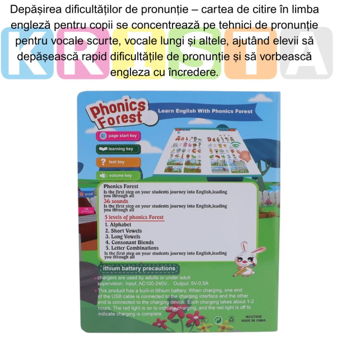 Carte Interactiva cu Sunete pentru Invatarea Limbii Engleze - Sistem 5 Niveluri [7]