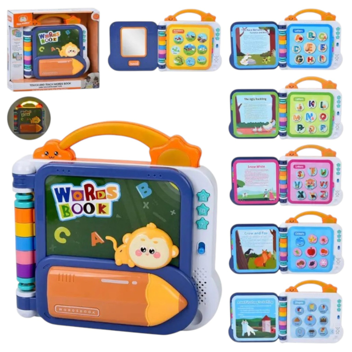 Carte Interactiva "Words Book" - Educatie Timpurie, Lumini, Muzica si Oglinda [4]