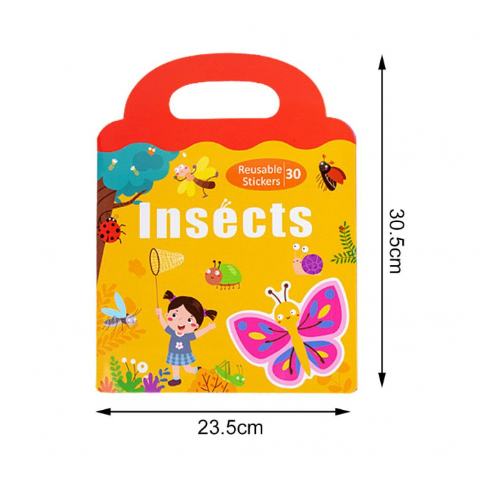 Carte magnetica cu 30 stickere reutilizabile, Insectele benefice si daunatoare [4]