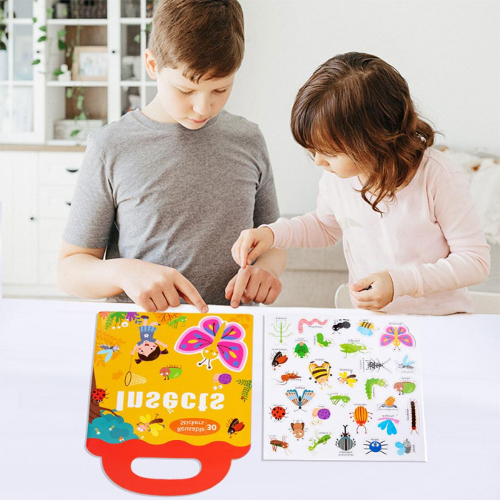 Carte magnetica cu 30 stickere reutilizabile, Insectele benefice si daunatoare [2]