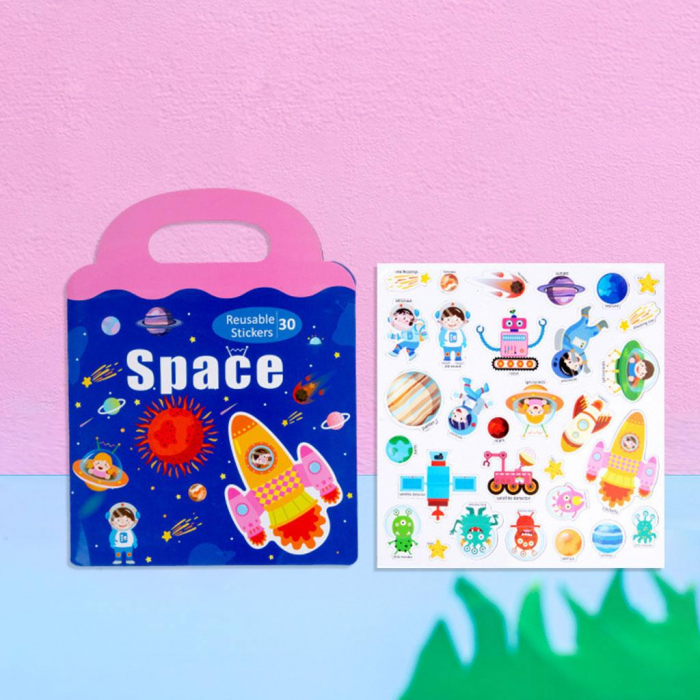 Carte magnetica cu 30 stickere reutilizabile, Spatiul cosmic si astronautii NASA [5]