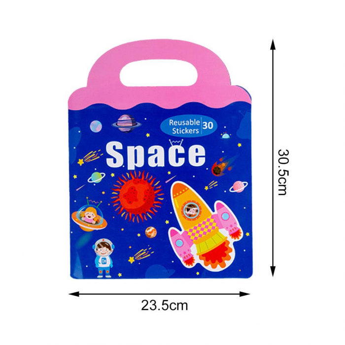 Carte magnetica cu 30 stickere reutilizabile, Spatiul cosmic si astronautii NASA [3]
