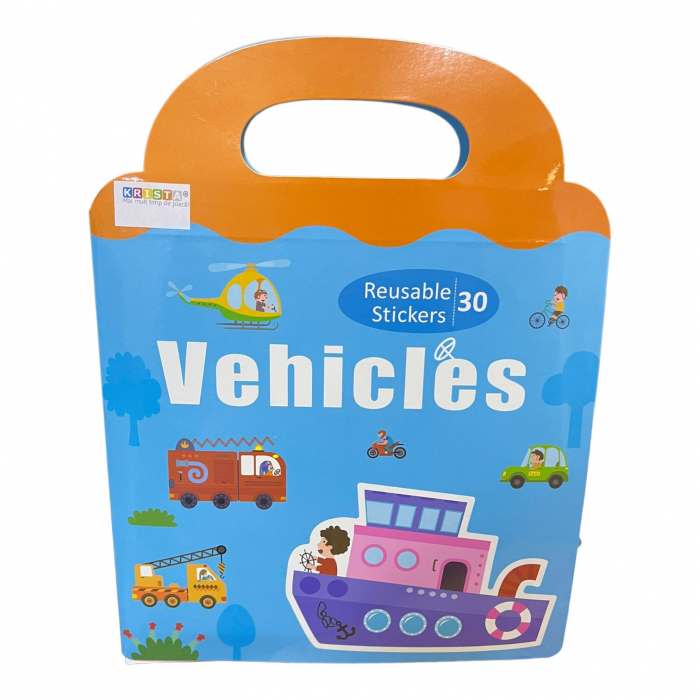 Carte magnetica cu 30 stickere reutilizabile, Vehicule in Oras [6]