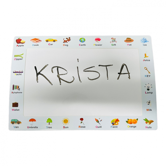 Carte magnetica cu activitati educative, cu piese puzzle si tablita de scris magnetica, cu marker, Literele alfabetului [4]