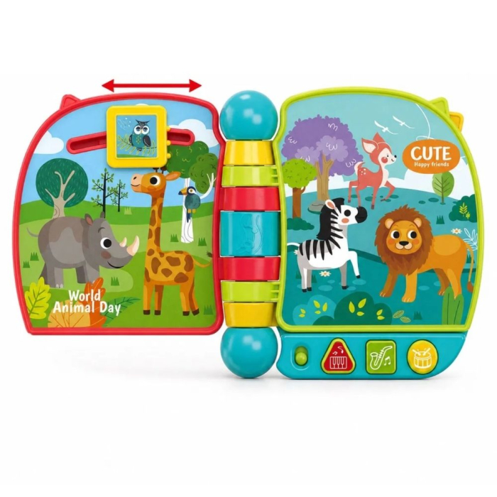 Carte muzicala interactiva pentru bebelusi cu animale si activitati senzoriale, +18 luni [6]