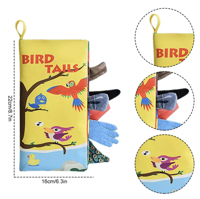 Carte textila senzoriala bebe, Pasari [4]
