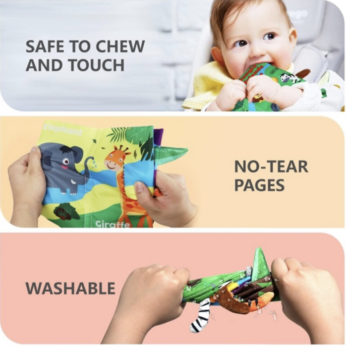 Carte textila senzoriala bebe, Animalele de la Ferma [7]