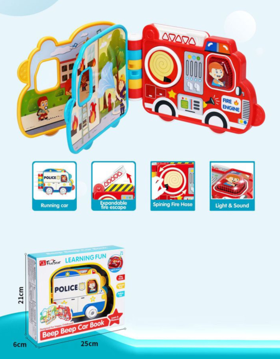 Carticica interactiva Masina de SOS – cu lumini, sunete si pagini colorate [7]