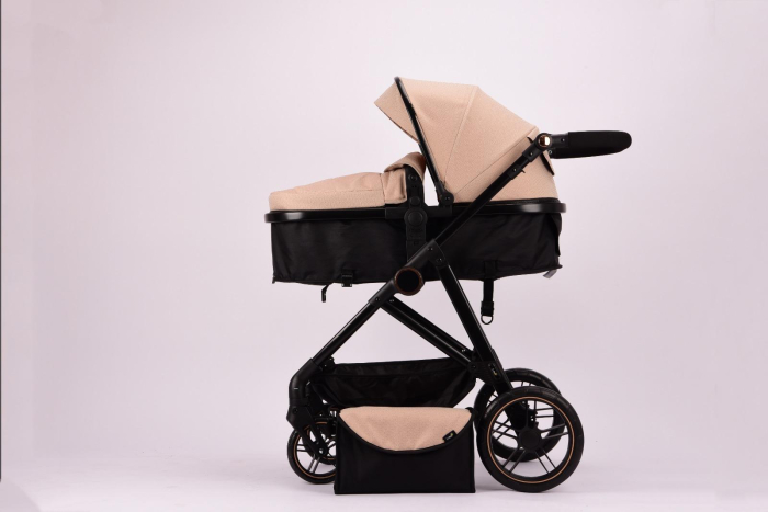 Carucior 2 in 1 F5 Crem, Reversibil cu Cadru din Aluminiu si Accesorii [4]