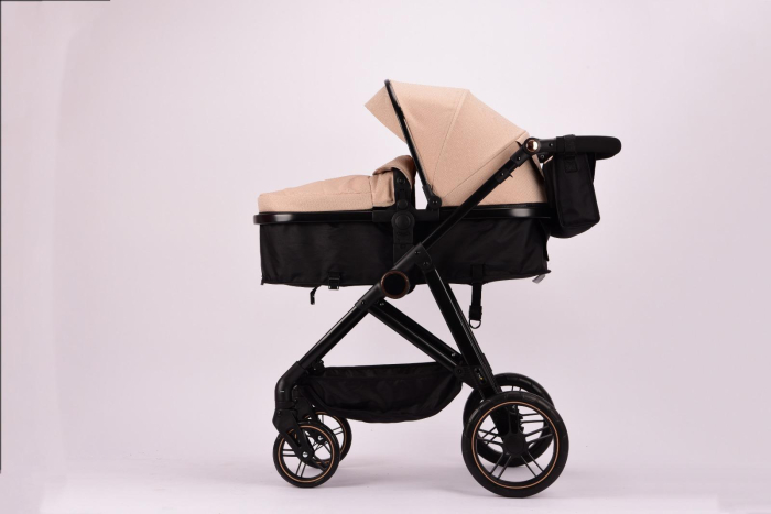 Carucior 2 in 1 F5 Crem, Reversibil cu Cadru din Aluminiu si Accesorii [7]