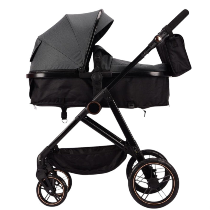 Carucior 2 in 1 F5 Gri, Reversibil cu Cadru din Aluminiu si Accesorii [2]