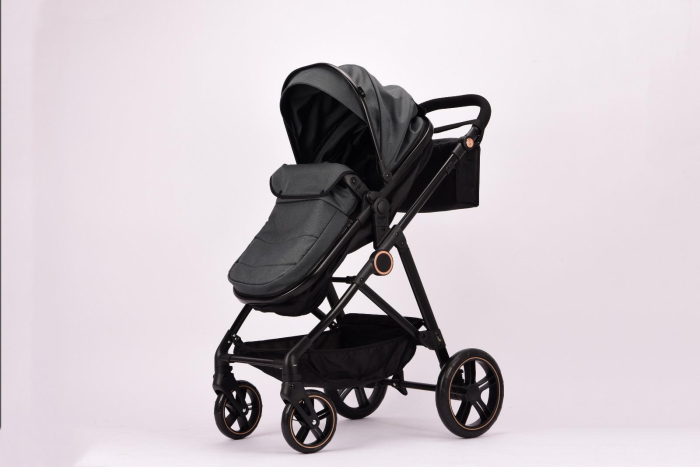 Carucior 2 in 1 F5 Gri, Reversibil cu Cadru din Aluminiu si Accesorii [6]