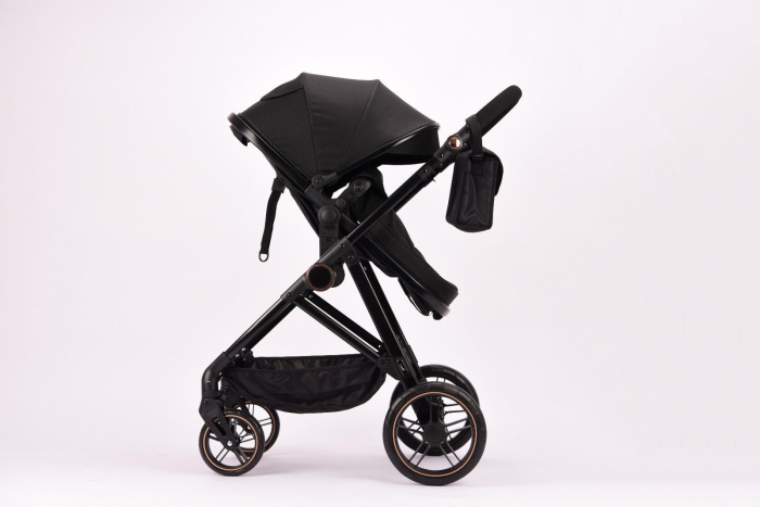 Carucior 2 in 1 F5 Negru, Reversibil cu Cadru din Aluminiu si Accesorii [9]