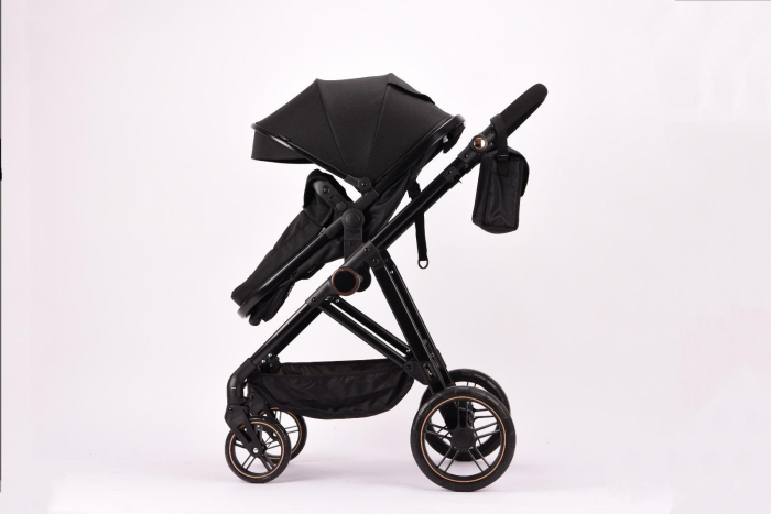 Carucior 2 in 1 F5 Negru, Reversibil cu Cadru din Aluminiu si Accesorii [10]