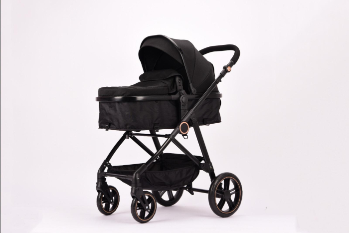 Carucior 2 in 1 F5 Negru, Reversibil cu Cadru din Aluminiu si Accesorii [6]