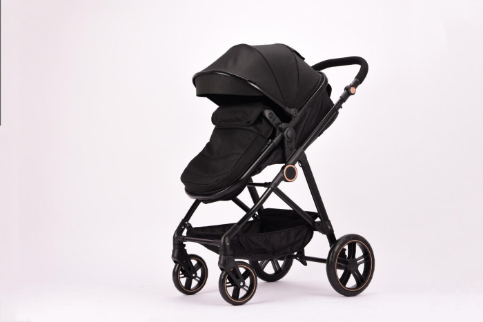 Carucior 2 in 1 F5 Negru, Reversibil cu Cadru din Aluminiu si Accesorii [5]