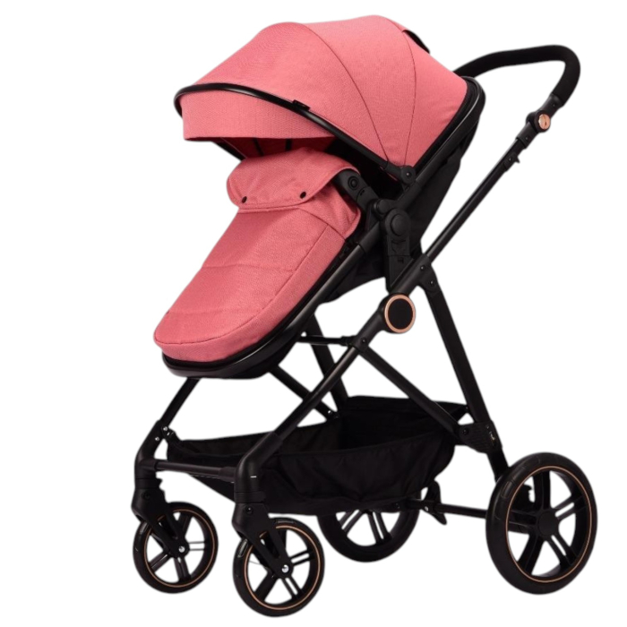 Carucior 2 in 1 F5 Rosu, Reversibil cu Cadru din Aluminiu si Accesorii [3]