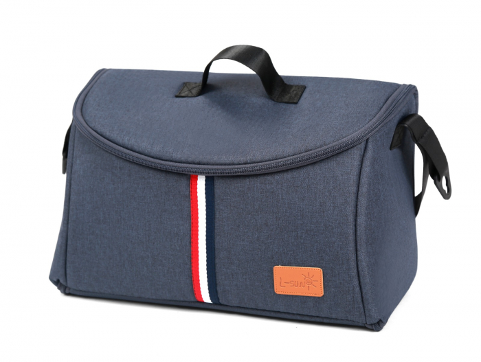 Carucior 2 in 1, F7 Albastru, reversibil, pliabil compact, suspensii duble [6]