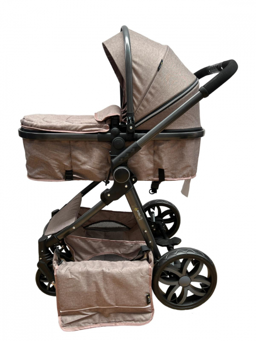 Carucior 2 in 1 pliabil, transformabil landou-sport, T8 Crem [3]