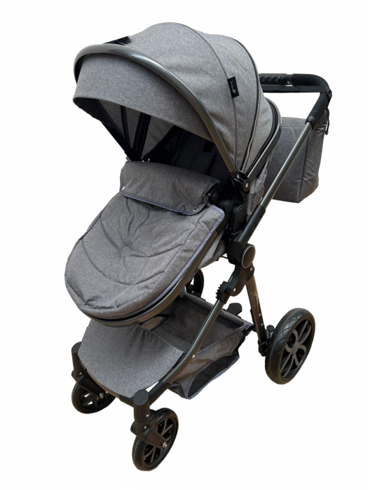 Carucior 2 in 1 pliabil, transformabil landou-sport, T8 Gri [2]