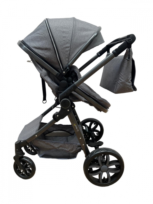 Carucior 2 in 1 pliabil, transformabil landou-sport, T8 Gri [3]