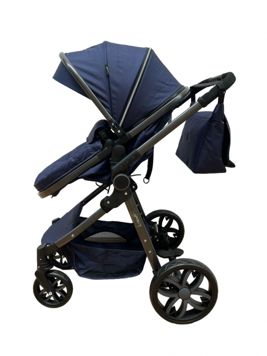 Carucior 2 in 1 pliabil, transformabil landou-sport, T8 Albastru [4]
