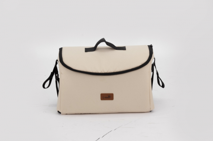 Carucior 2 in 1 Premium Gold Q2, Crem, transformabil, reversibil, cu husa si geanta [9]