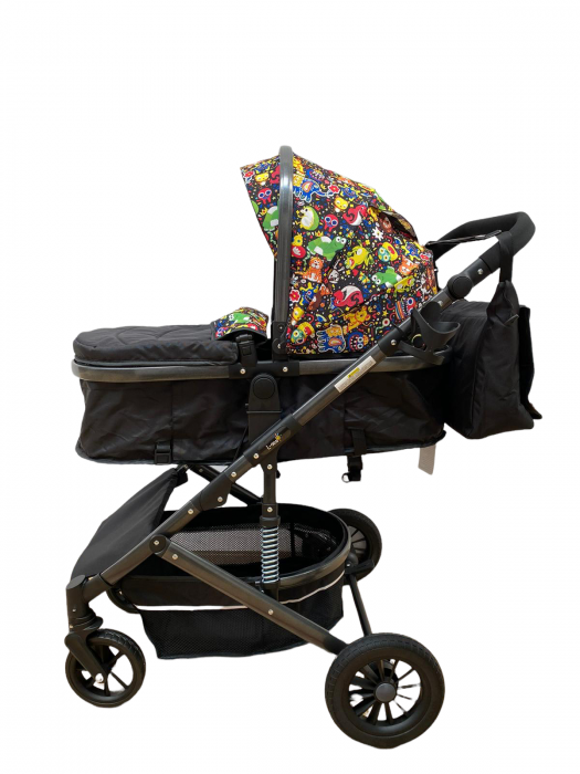 Carucior 2 in 1, reversibil, cu suspensii, T7 Multicolor [3]