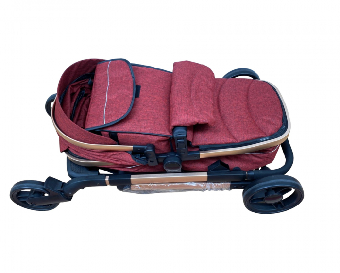 Carucior 3 in 1 transformabil landou-sport, scoica 508P Rosu [11]