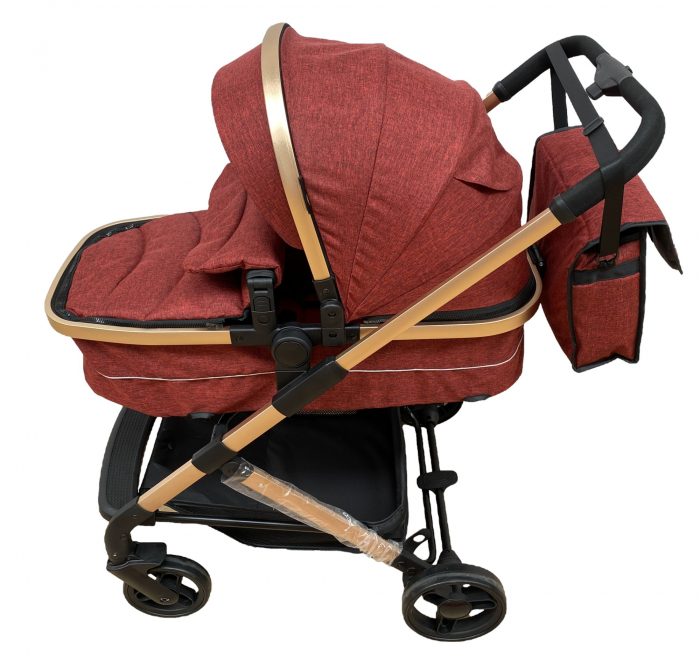 Carucior 3 in 1 transformabil landou-sport, scoica 508P Rosu [6]