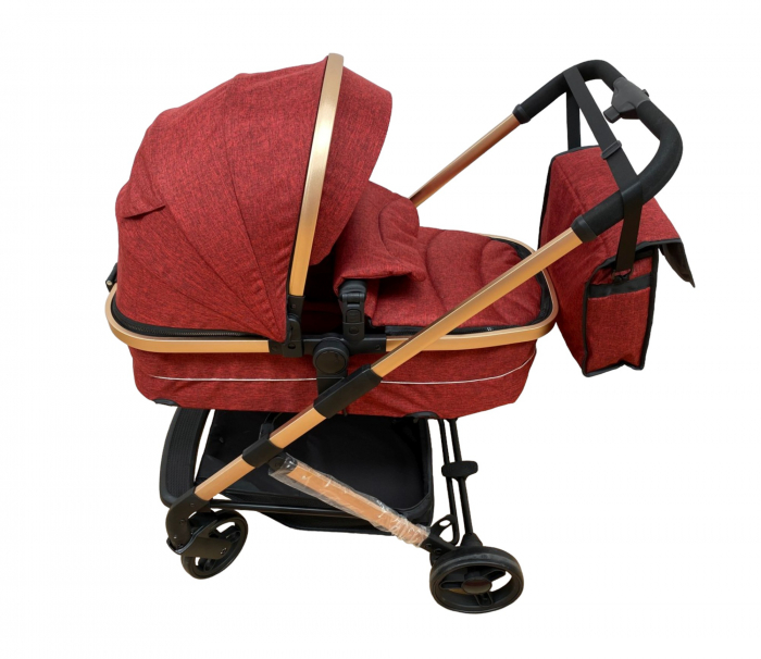 Carucior 3 in 1 transformabil landou-sport, scoica 508P Rosu [7]