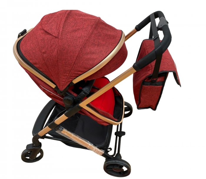 Carucior 3 in 1 transformabil landou-sport, scoica 508P Rosu [8]