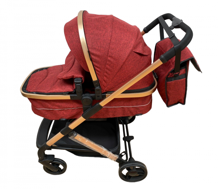 Carucior 3 in 1 transformabil landou-sport, scoica 508P Rosu [10]