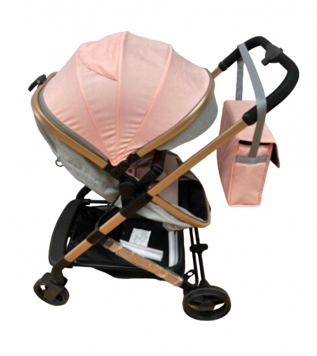 Carucior 2 in 1 transformabil landou-sport, 608 Roz - Gri [8]