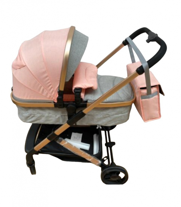 Carucior 2 in 1 transformabil landou-sport, 608 Roz - Gri [5]