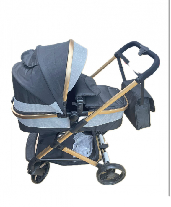 Carucior 2 in 1 transformabil landou-sport, 608 Negru [3]