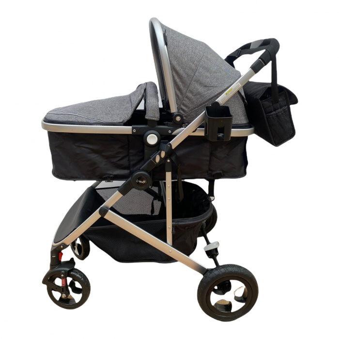 Carucior 2 In 1 Cu Scaun Auto 60 Carucior 2 in 1 transformabil landou-sport, 808 Gri Negru