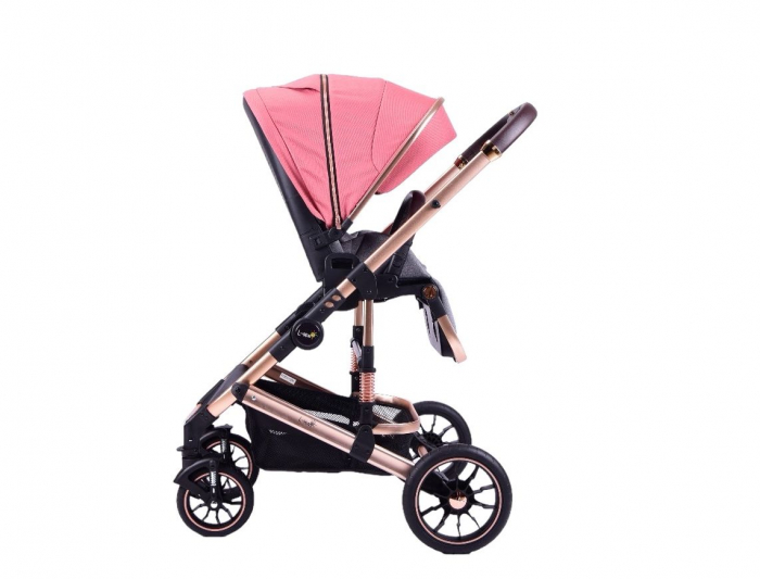 Carucior 2 in 1 transformabil, reversibil, pliabil, F3 Luxury Red [7]