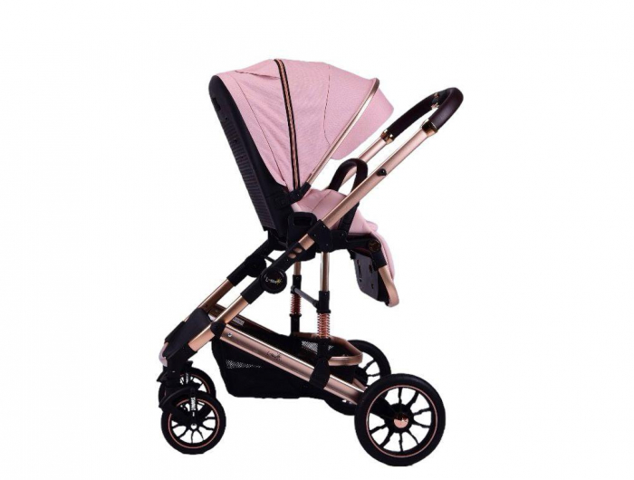Carucior 2 in 1 transformabil, reversibil, pliabil, F3 Luxury Pink [4]