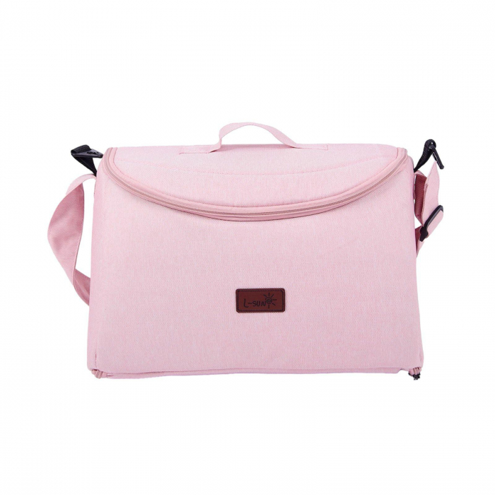 Carucior 2 in 1 transformabil, reversibil, pliabil, F3 Luxury Pink [8]