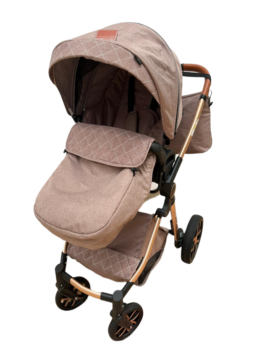 Carucior 3 in 1, 3 piese landou, sport si scoica, T6 - crem [9]