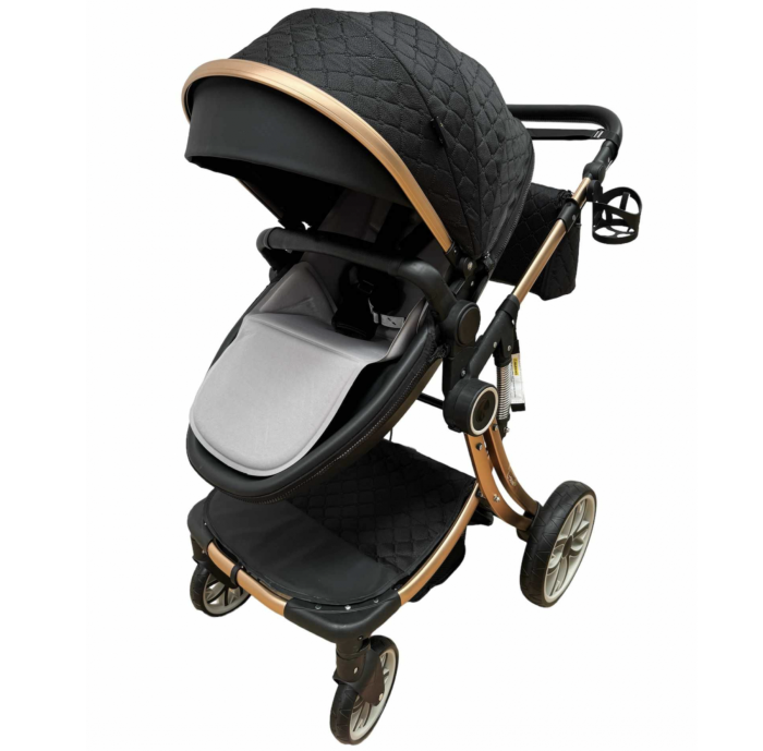 Carucior Multifunctional 3 in 1, F1 Negru Forma de Ou Reversibil cu Scoica [5]