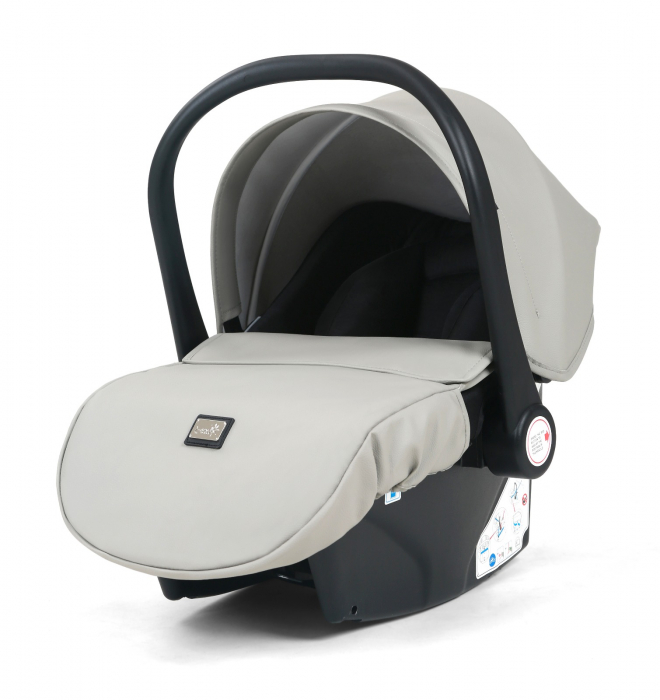 Carucior 3 in 1, G8 Luxury Gri, reversibil, cu suspensii, din piele ECO [5]