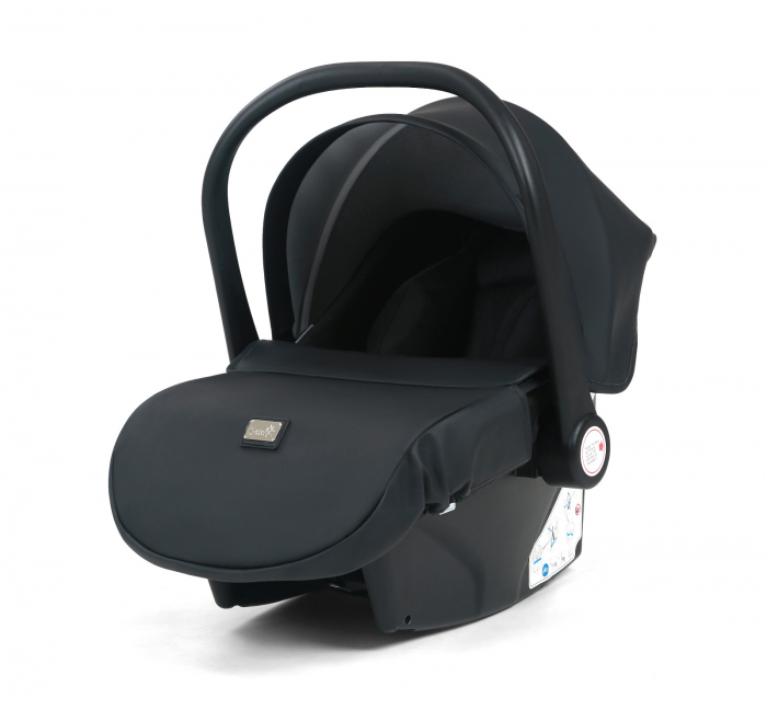 Carucior 3 in 1, G8 Luxury Negru, reversibil, cu suspensii, din piele ECO [5]
