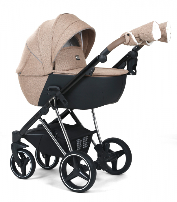 Carucior 3 in 1, G9 Luxury Crem, reversibil, cu suspensii [2]