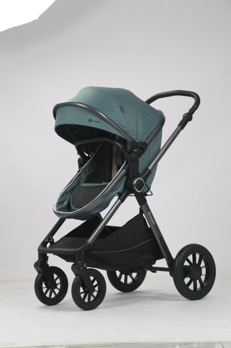 Carucior 3 in 1 Luxmom A4, Verde, Dublu Reversibil cu Scoica [5]